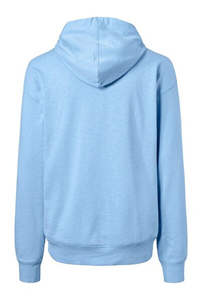 Tchibo Men Drawstring Heather Hooded Sweatshirt, Sky Blue