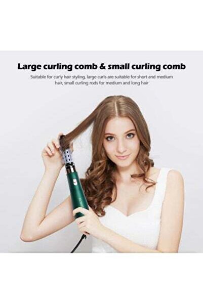 HALAMODO 3-in-1 Hair Dryer Brush Green/Black