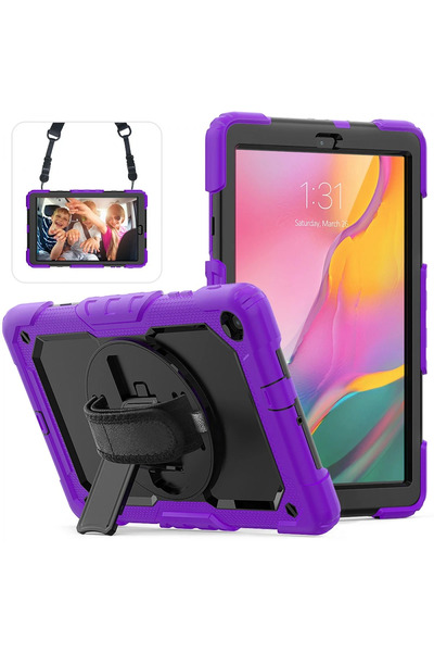 NewFace Samsung Galaxy T510 Tab a 10.1 Case Pars Tablet Cover - Purple Alsat