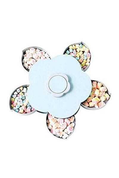HALAMODO Flower Petal Candy Storage Box Blue/White