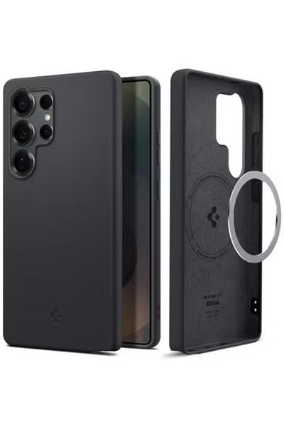 Spigen Spigen Silicone Fit MagFit for Samsung Galaxy S25 ULTRA case cover - Black