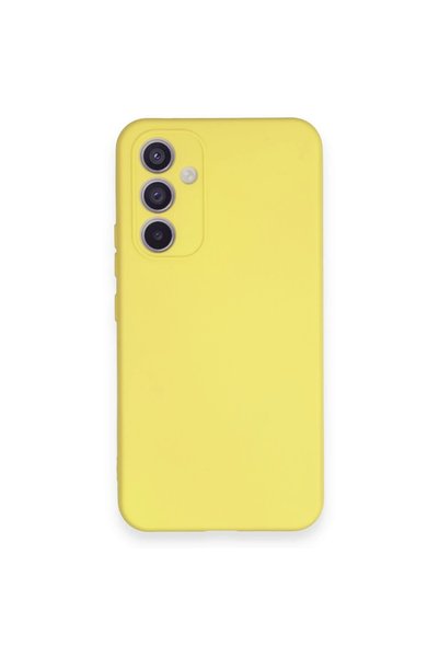 New Face Galaxy A34 5g Compatible Case Nano Inside Velvet Silicone - Yellow Z...