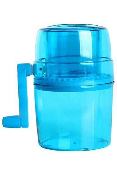 HALAMODO Portable Manual Ice Cone Maker Crusher Blue 20x14x1cm