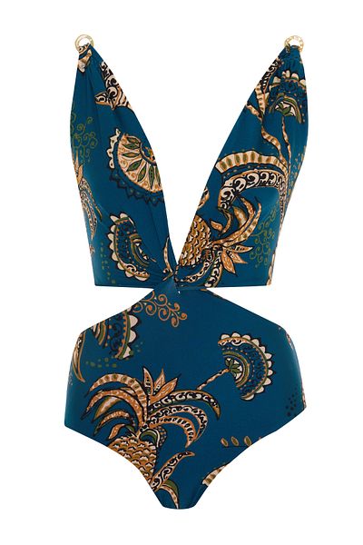 AQUELLA Patterned Knot Detail Swimsuit