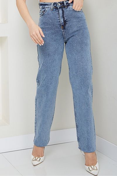 Bestenur Boyfriend Mom Jeans 1448 - Ανοιχτό μπλε