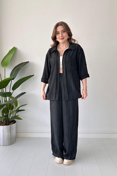 MaziButik Αντίκα Φαρδύ Σετ Μαύρο