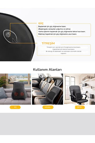 ROBX Sm237 Titreşimli Bel-sırt Destekli Ovmalı Mini Masaj Aleti