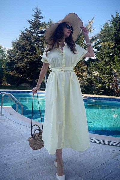 Clothing palette ROCHIE DE BUMBAC CU CAMPĂ DE MĂRIME MIDI