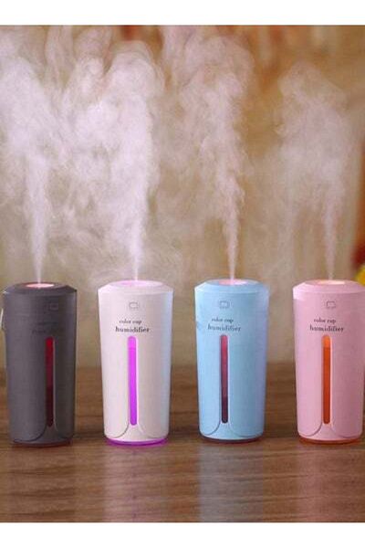 HALAMODO Ultrasonic Mini Air Humidifier With 7 Colour Changing Lamp Grey