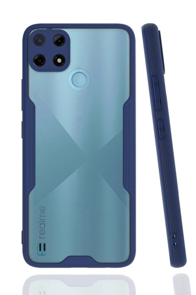 NewFace جراب Realme C25Y من السيليكون البلاتيني - أزرق داكن YNSMR