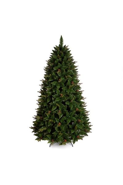 Depox Brad de Crăciun artificial cu conuri din pin caucazian, PE+PVC, 180 cm, verde