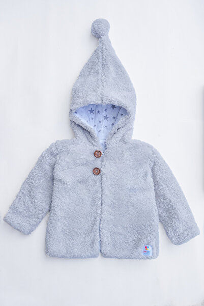 ipek atlas Kız Erkek Bebek Ve Çocuk Müslin Astarlı Ponponlu Kapüşonlu Mont