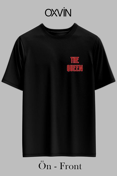 OXVİN THE QUEEN Μπλουζάκι Unisex με στάμπα σε γοτθικό στυλ