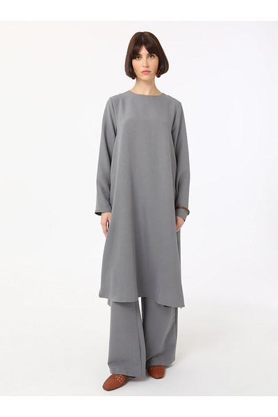 Refka Soft Textured Double Set - Gray - Refka