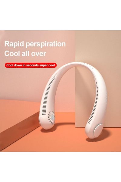 Karll Glurak portable neck fan, white, polypropylene, 4000 mAh