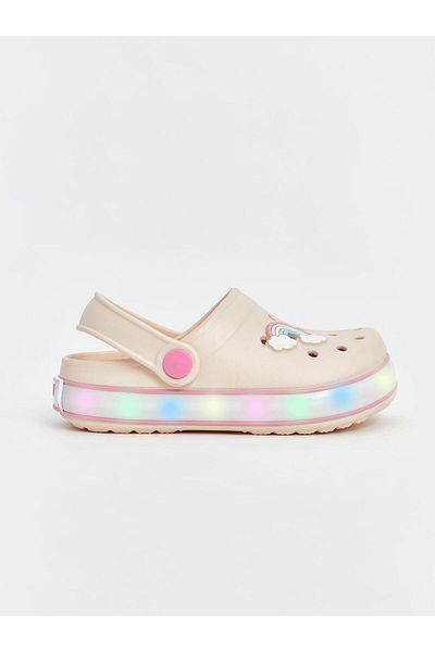 LC Waikiki Lcw Steps Pink Printed Beach Sandals for Girls