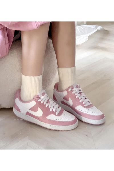 Nike Casual W Court Vision Low Casual Unisex Pink Sports Shoes Sneaker