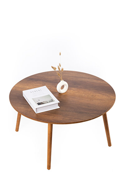 talasmart Barok Orta Sehpa - Yuvarlak Tasarım - Rustik Sehpa - 80 cm Çap - 41...