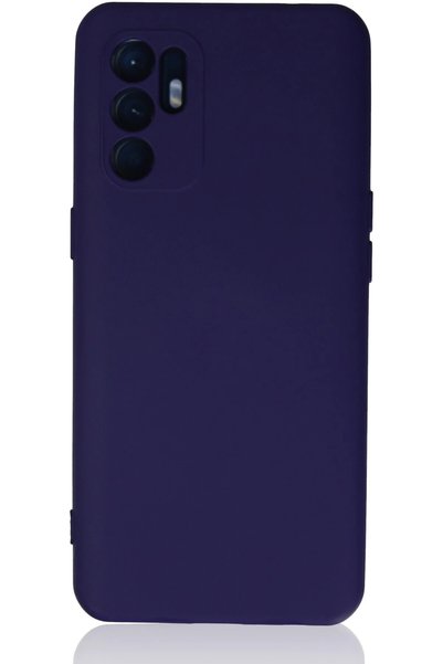 New Face Reno 6 Compatible Case Nano Velvet Silicone - Purple Zngzr