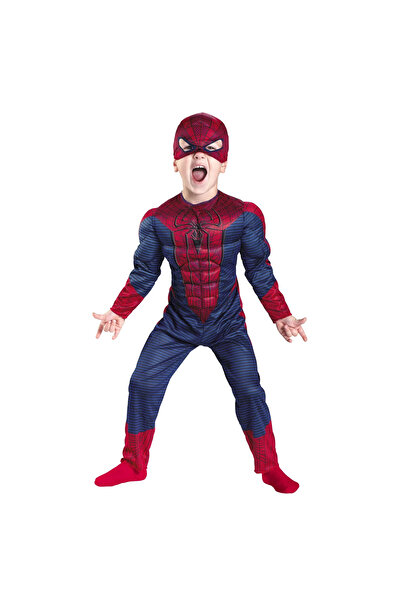 Depox Set costum Spiderman cu mușchi, mănușă cu ventuză și figurină, mărimea ...