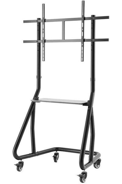Hama "Trolley" TV Stand with Castors, up to 100", Height-adjustable, Black