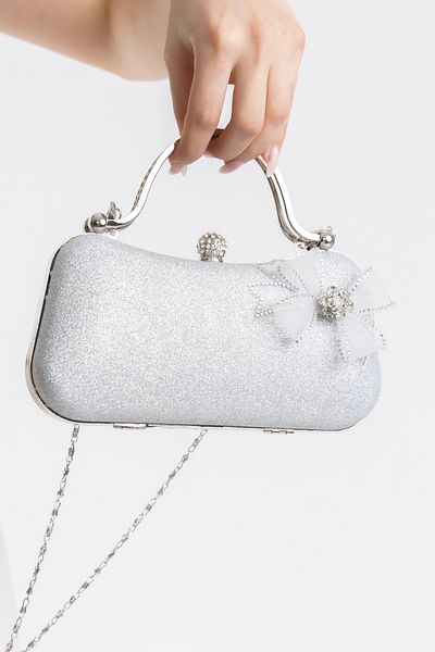 Famels Bow Stone Hand, Arm Shoulder Evening Dress Bag Special Design with Zircon Stone