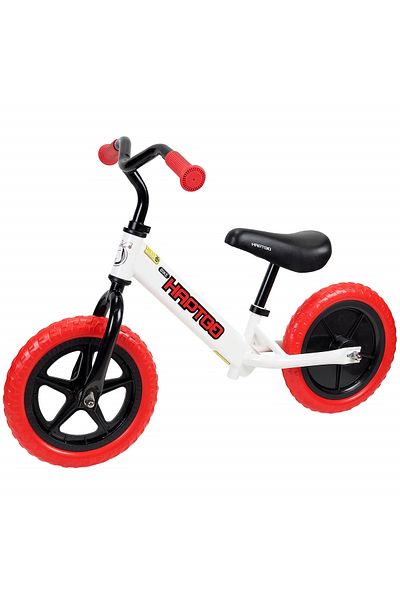 ACTION ONE Bicicleta fara pedale pentru copii Ready, 12 inch, alb cu rosu
