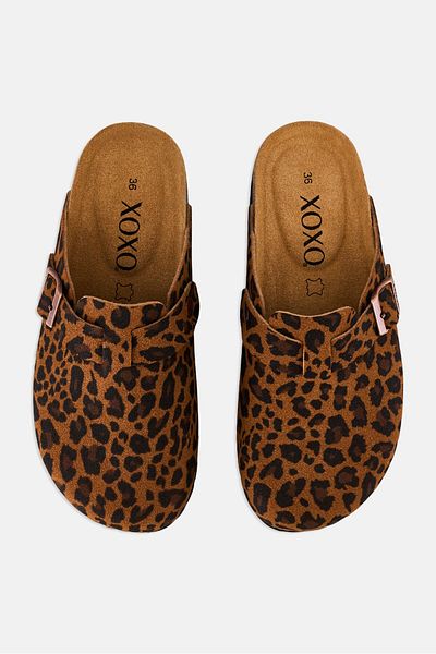 XOXO Women Leather Upper Slip On Clogs, Brown