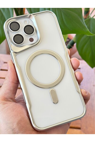 Fibaks Apple iPhone 16 Pro Max Kılıf Prizma Kamera Çıkıntılı Magsafe Şarj Destekli Mat Renkli Şeffaf Kapak