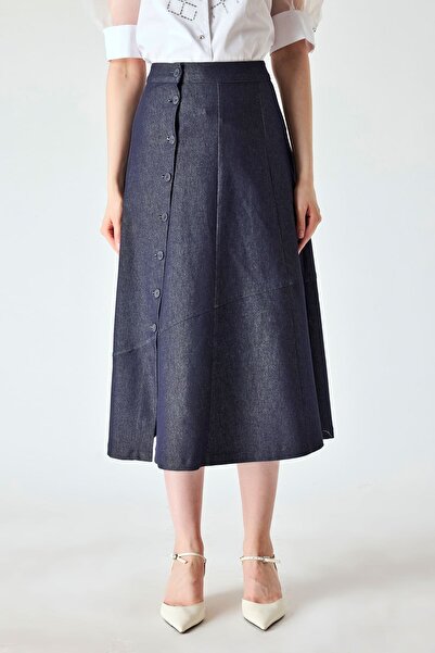 FEVER Düğme detaylı denim etek