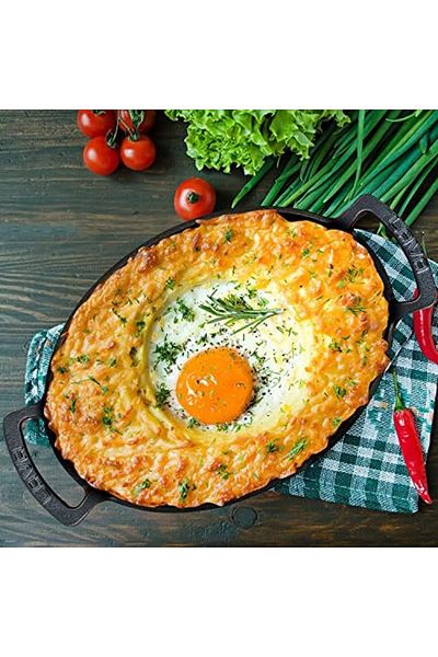 LUXE Metal Cast Pan with Oval Cup 27X20, Red Lxshp 1055529