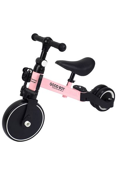 ACTION ONE Tricicleta transformabila in bicicleta fara pedale Coral, roz