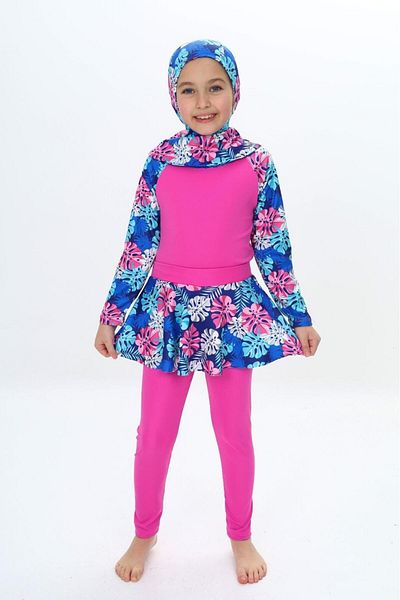Ysferbutik Girl's Swimsuit with Hijab Waiter Size