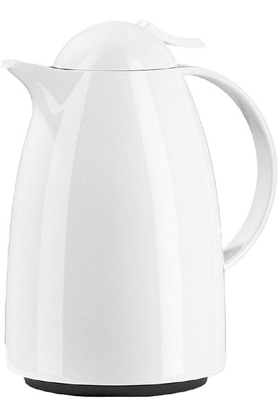 emsa Auberge Quick-Tip Vacuum Flask 0.65L, White, One Size, 100% leak-proof, keeps drinks hot/cold.