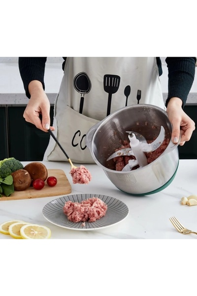 BAGGA S-5Mega Boy 5' Litre Elektrikli Mutfak Robotu, Sebzeler & Büyük Kapasiteli Paslanmaz Çelik