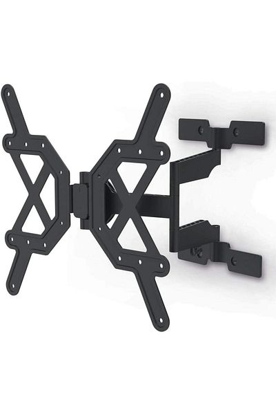 Hama 118060 Fullmotion Ultraslim TV Wall Bracket, 400 mm x 400 mm Size, Black