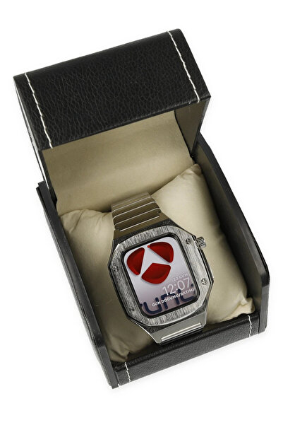 NewFace ساعة ابل مقاس 44 ملم KR409 سلك معدني - فضي SPTGL