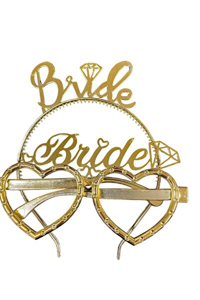 PM Concept de petrecere Mika set de ochelari cu coroană Team Bride Gold