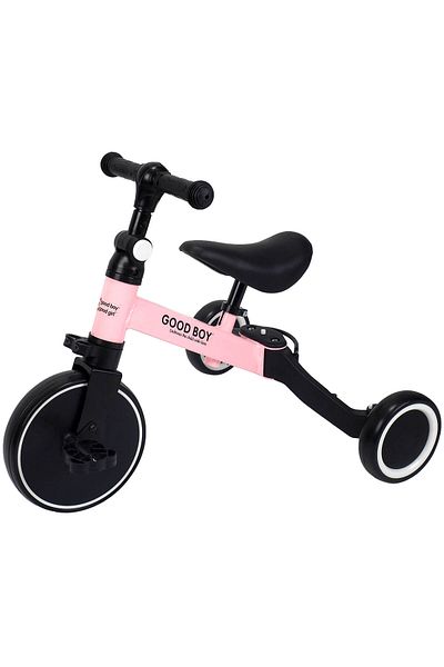 ACTION ONE Tricicleta transformabila in bicicleta fara pedale Coral, roz