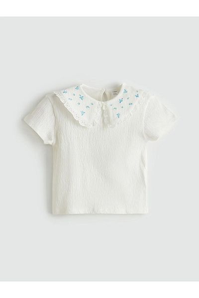 LC Waikiki Lcw Kids Ecru Floral Girl's Blouse and Skirt 2-Piece