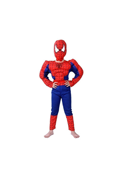 Depox Klasický kostým Spidermana so svalmi, 6 rokov, polyester, červený
