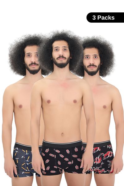 andredimoda Ανδρικό μπόξερ 3' 1ο Premium Ειδικό Σχέδιο Ύφασμα Κατηγορίας. Απλό Lycra Άνετο μποξεράκι