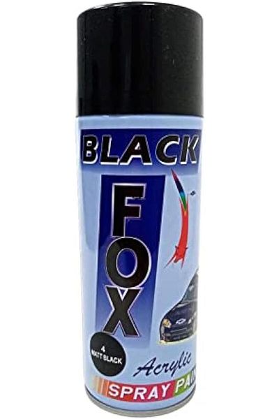 Generic Black Fox Acrylics Spray Paint 400 ml - Mat Black Color