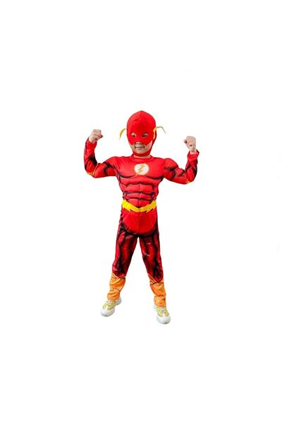 Depox Costum Flash pentru copii, 5-7 ani, roșu
