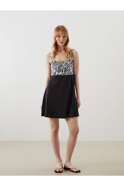 LC Waikiki Costum de baie pentru femei cu decolteu în U cu fustă