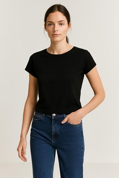 HAKKE Ribbed Bat Sleeve T-Shirt