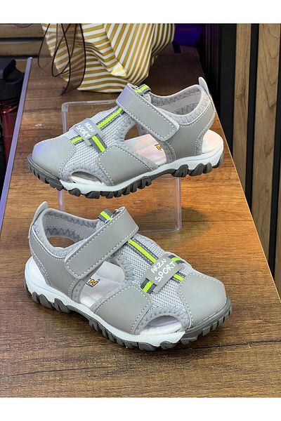 homiro Children's Single Strap Sandet-Grey