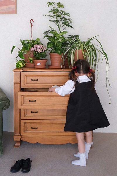 Ceylan Otantik Black Duck Linen Children's Skirted Salopet