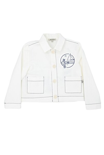 Ozmoz By Mukadder Özden White Spring Boy's Coat