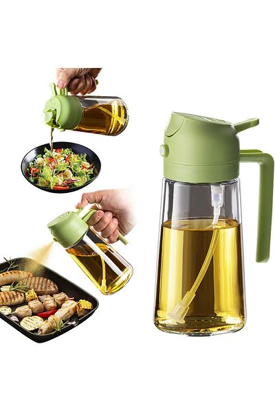 Generic 16oz/470ml Olive Oil Sprayer For Cooking - 2 In 1 Olive Oil Dispenser For Kitchen Gadgets